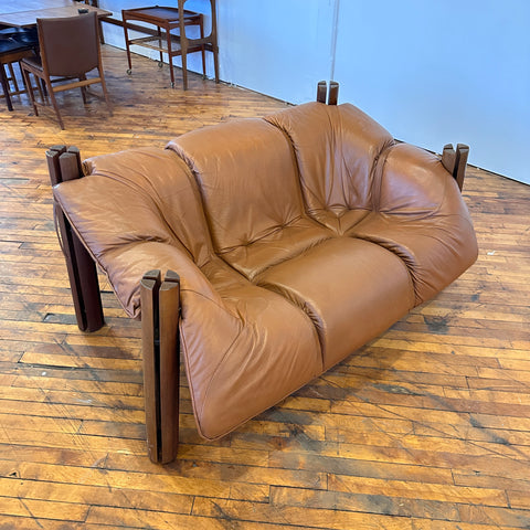 Percival Lafer MP-211 Leather Loveseat