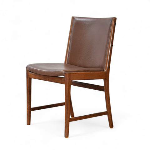 Vintage Rosewood & Leather Dining Chair Set