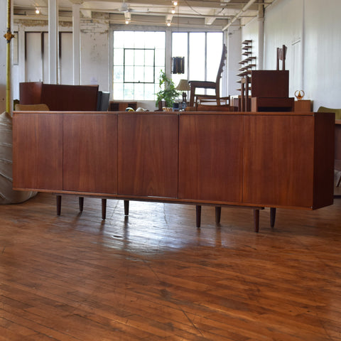 Oversized Minimalist Walnut Sideboard