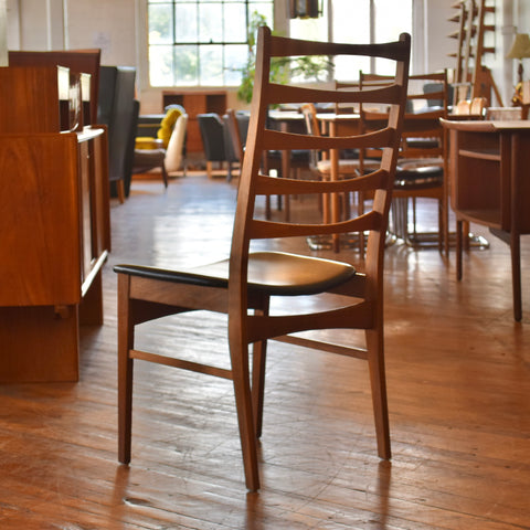 Set of 4 Danish Teak Ladderback Dining Chairs