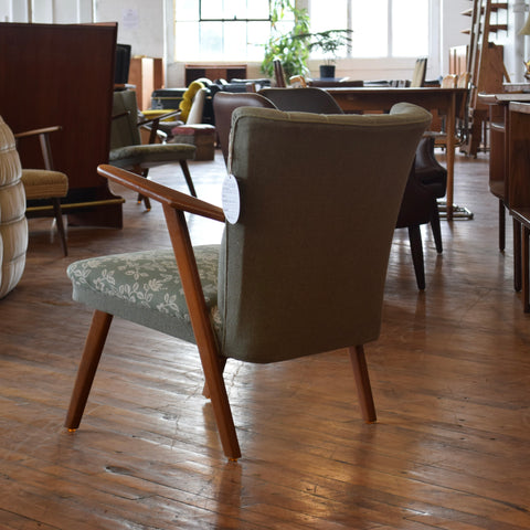 Beech & Teak Upholstered Armchair