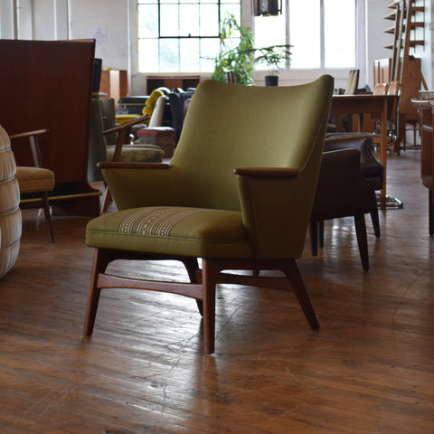 Teak & Upholstered Armchair