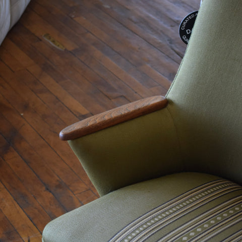 Teak & Upholstered Armchair