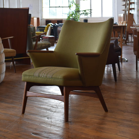 Teak & Upholstered Armchair