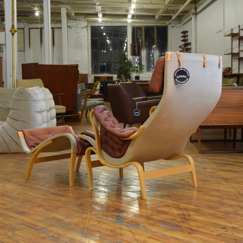 Pernilla 69 Lounge Chair & Ottman by Bruno Mathsson for Dux