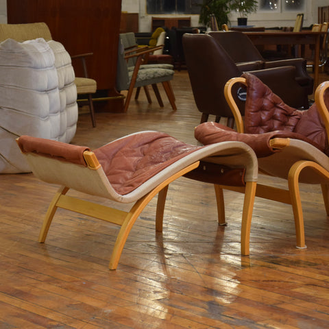 Pernilla 69 Lounge Chair & Ottman by Bruno Mathsson for Dux