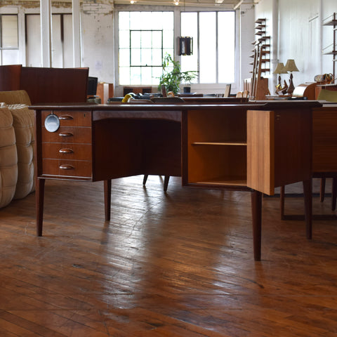 Vintage Teak Executive Desk