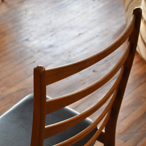 Set of 4 Danish Teak Ladderback Dining Chairs