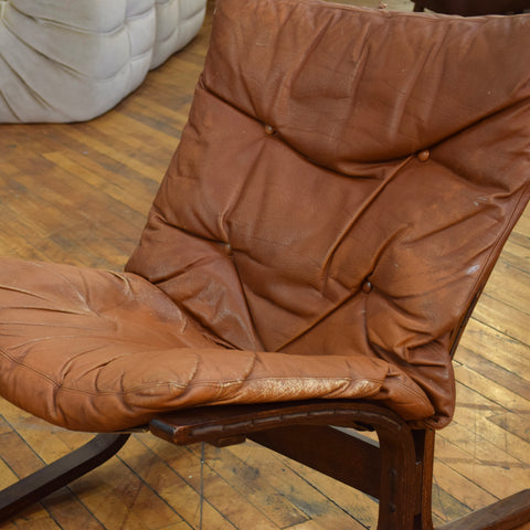 Leather Low Back Siesta Chair by Ingmar Relling for Westnofa