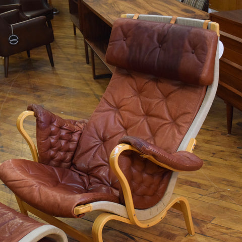 Pernilla 69 Lounge Chair & Ottman by Bruno Mathsson for Dux