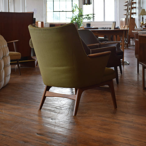 Teak & Upholstered Armchair