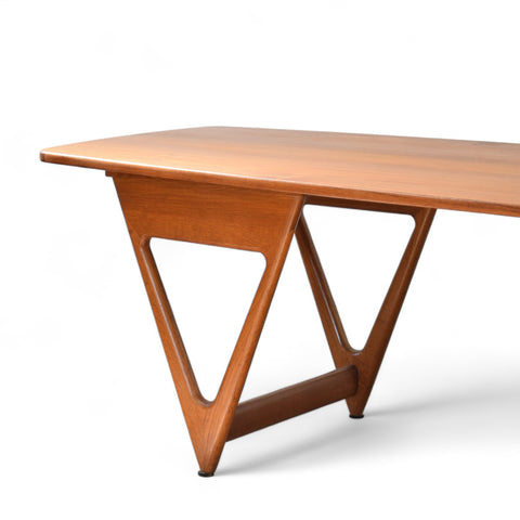 Teak Surfboard Coffee Table by Kurt Ostervig