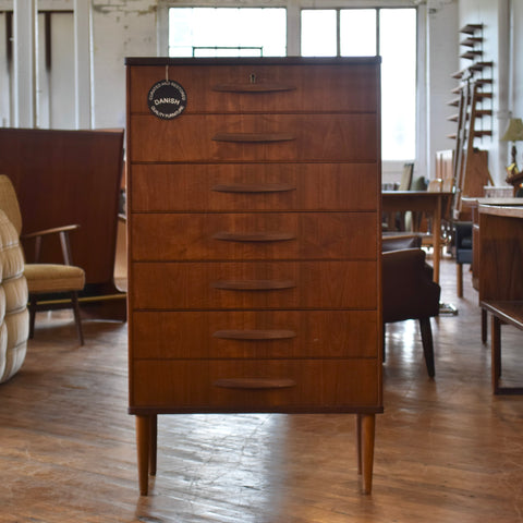Teak Tallboy Dresser