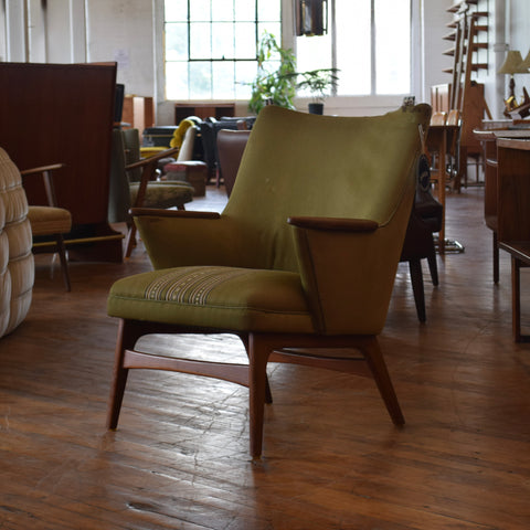 Teak & Upholstered Armchair