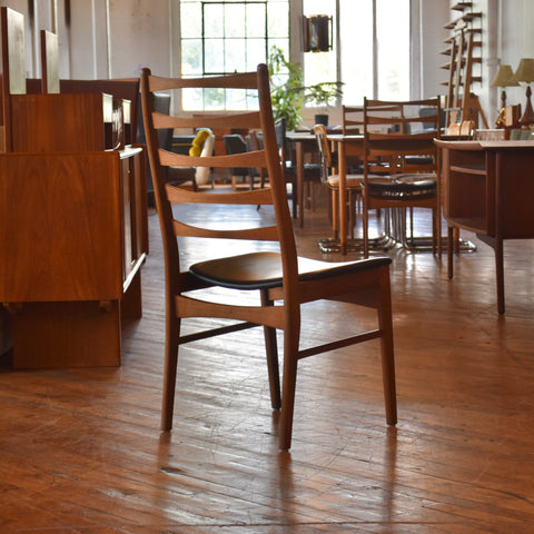 Set of 4 Danish Teak Ladderback Dining Chairs