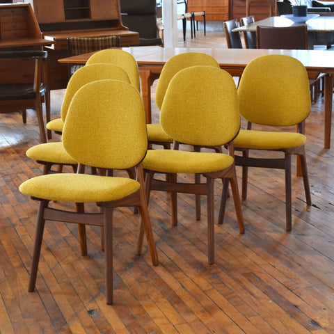 Set of 6 Teak Shield-Back Dining Chairs by Arne Hovmand Olsen