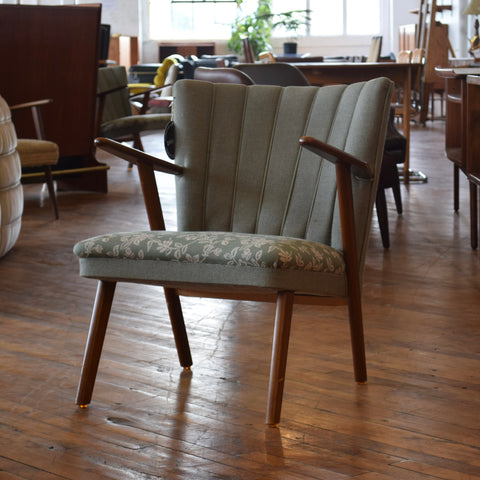 Beech & Teak Upholstered Armchair