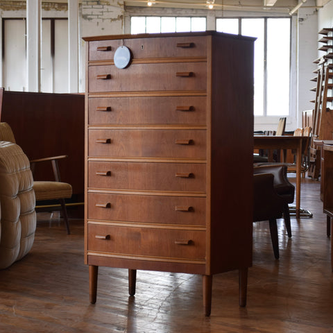 Teak Tallboy Dresser