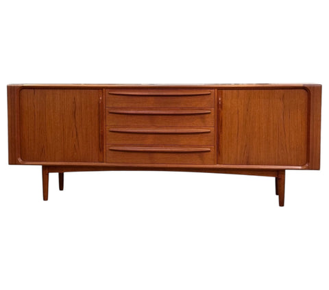 Danish Teak Tambour Door Sideboard by Dyrlund