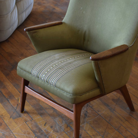 Teak & Upholstered Armchair