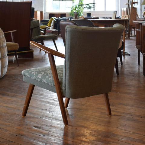 Beech & Teak Upholstered Armchair