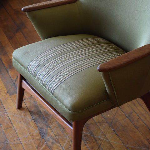 Teak & Upholstered Armchair