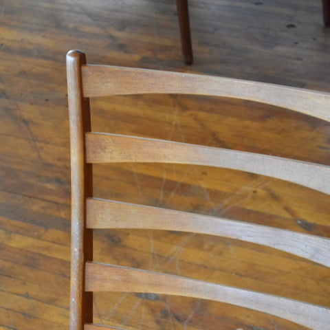 Set of 4 Danish Teak Ladderback Dining Chairs