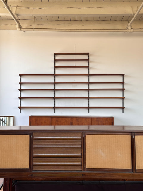 3-Bay Teak Wall Unit by Kai Kristiansen for FM Møbler