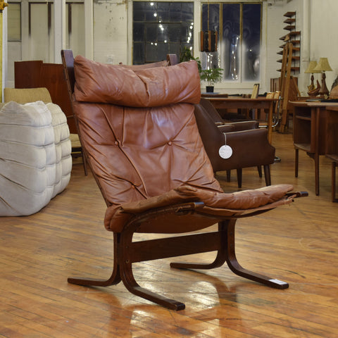 Leather High Back Siesta Chair by Ingmar Relling for Westnofa
