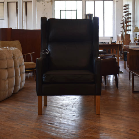 Leather High Back Arm Chair