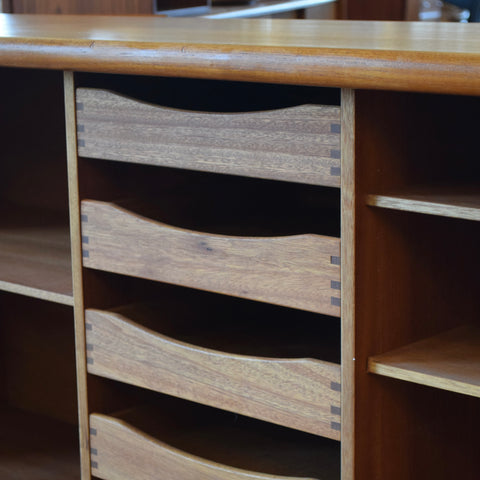 Danish Teak Tambour Door Sideboard by Dyrlund