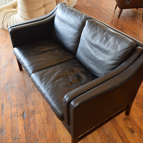 Leather Loveseat by George Thams