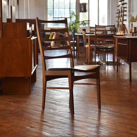 Set of 4 Danish Teak Ladderback Dining Chairs