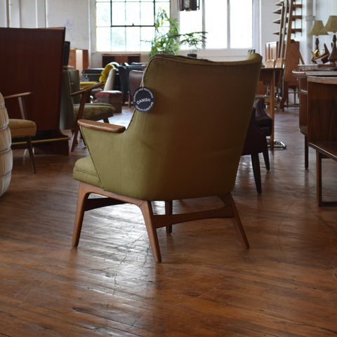 Teak & Upholstered Armchair