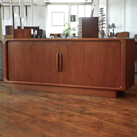 Danish Teak Tambour Door Sideboard by Dyrlund