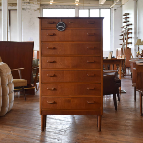 Teak Tallboy Dresser