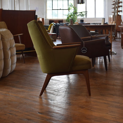 Teak & Upholstered Armchair