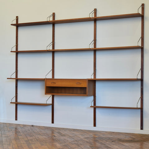 3-Bay Teak Cado Wall Unit