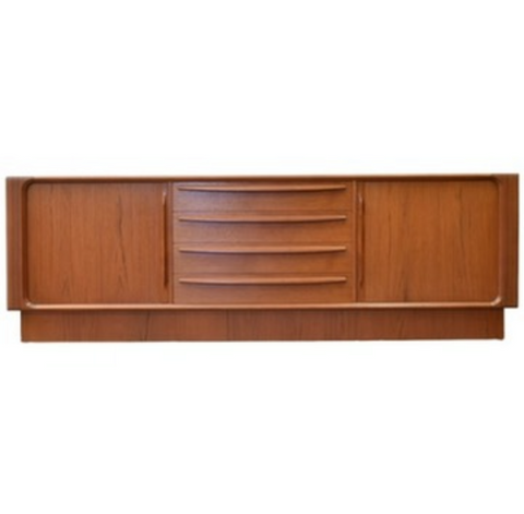 Danish Teak Tambour Door Sideboard by Dyrlund