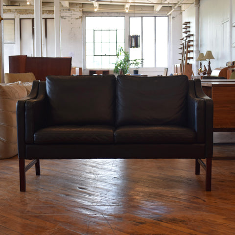 Leather Loveseat by George Thams