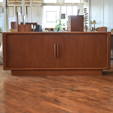 Danish Teak Tambour Door Sideboard by Dyrlund