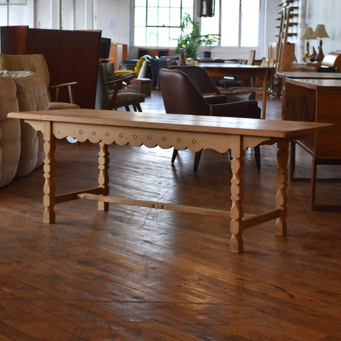 Solid Oak Coffee Table in the Style of Henning Kjaernulf