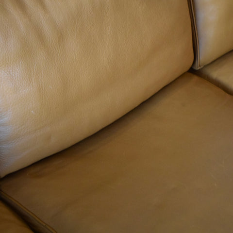 Caramel Leather 3-Seater Sofa