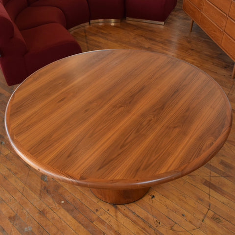 Round Walnut Dining Table