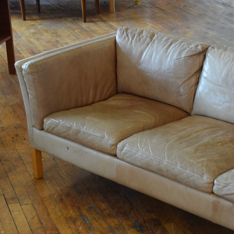 Patina’d Leather 3-Seater Sofa by Stouby