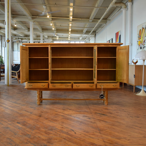 Oak Highboard Attributed to Henning Kjaernulf
