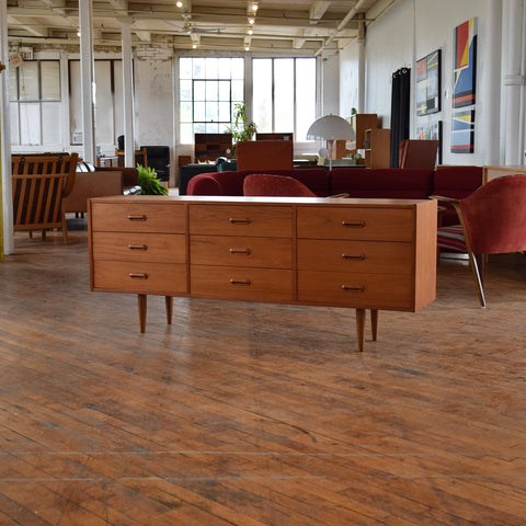 Teak 9-Drawer Dresser