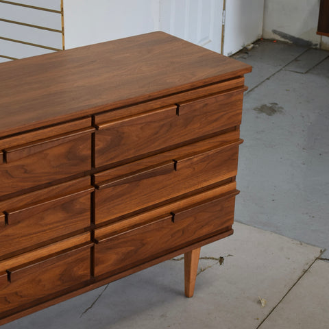 Restored Walnut 9-Drawer Dresser