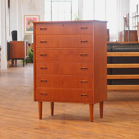 Teak Tallboy Dresser