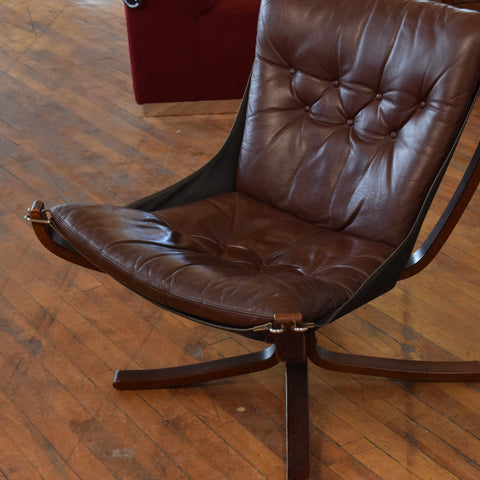 Vintage Leather Falcon Chair